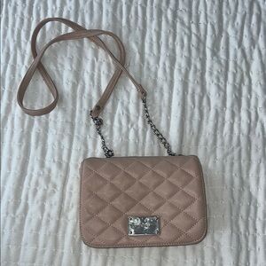 Quilted Tan Crossbody Bag